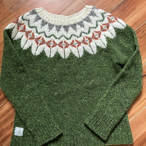 Faire Isle Sweater Hand knit Small - Picture 2 of 9